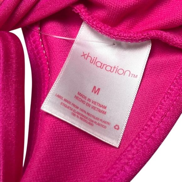 Xhilaration Pink Tie Crossback Bikini Top Women's Juniors Medium M NWT - Picture 4 of 5